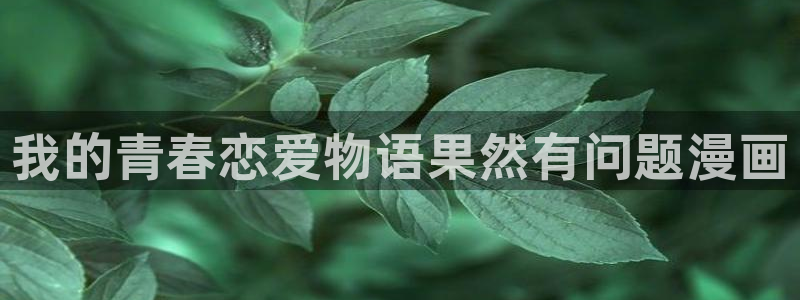 l汗汗漫画：我的青春恋爱物语果然有问题漫画