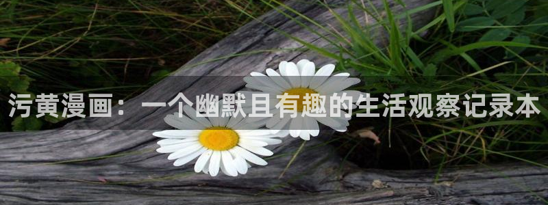 汗汗漫画在线登录：污黄漫画：一个幽默且有趣的生活观察记录本