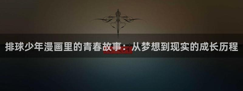 漫漫汗汗漫画：排球少年漫画里的青春故事：从梦想到现实的成长历程